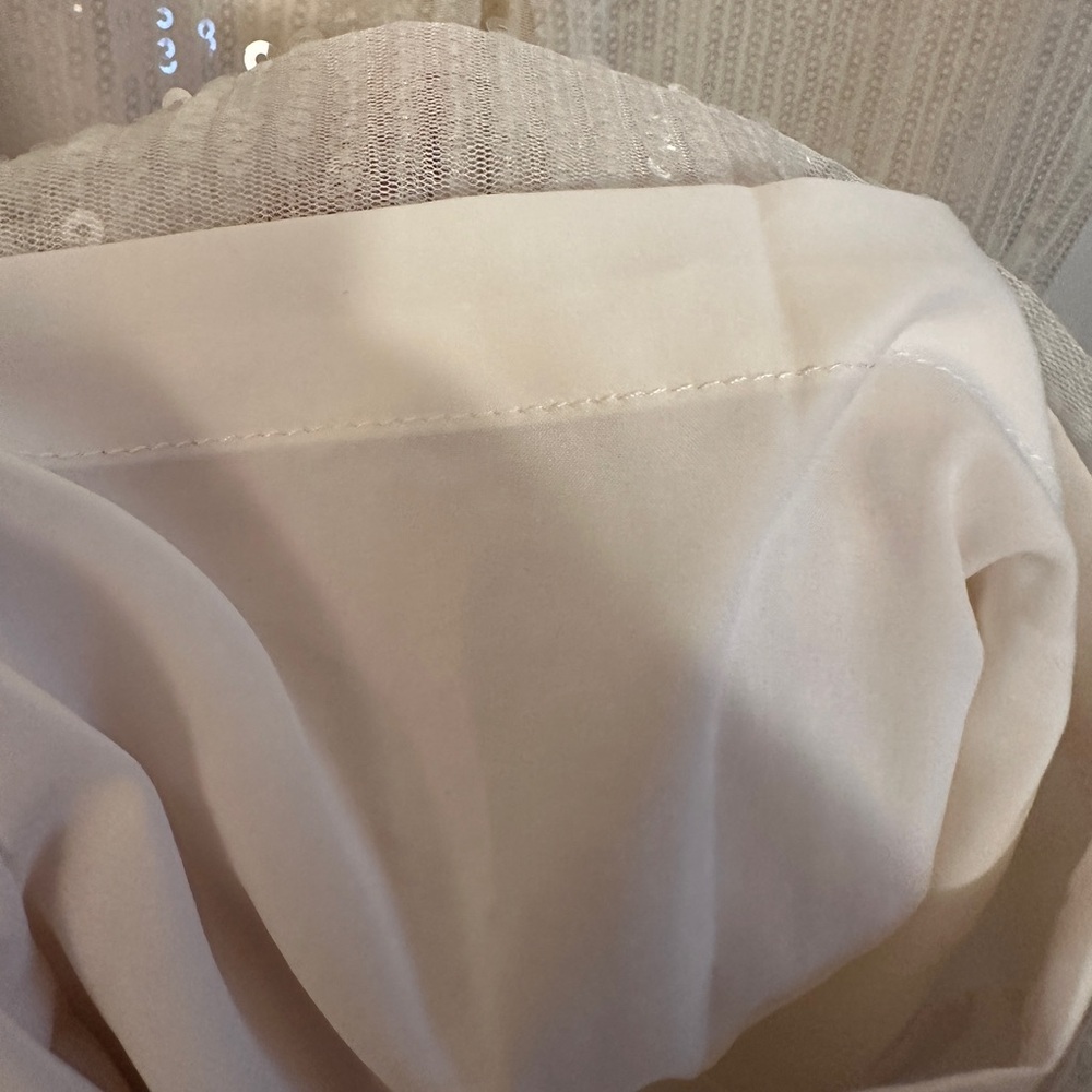 House of Harlow 1960 Sequin Wide Leg Trousers, Size 6, Ivory/Cream - Picture 3 of 4